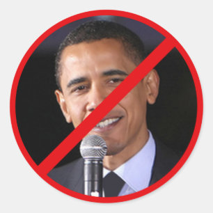 PEGATINA REDONDA NOBAMA