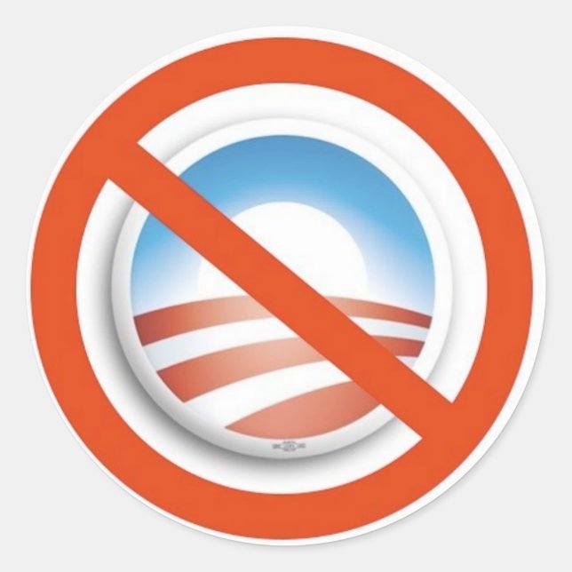 PEGATINA REDONDA NOBAMA (Anverso)