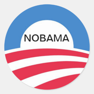 PEGATINA REDONDA NOBAMA