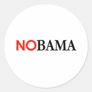 Pegatina Redonda NOBAMA/ANTI-OBAMA - modificado para requisitos