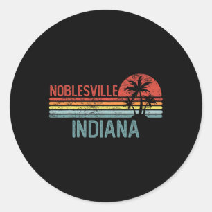 Pegatina Redonda Noblesville Indiana Divertido Viaje a la Ciudad de