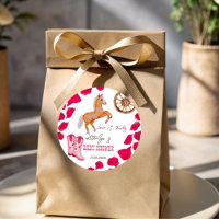 Noche chica rodeo occidental linda ducha bebé rosa