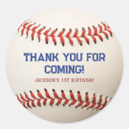 Pegatina Redonda Noche de cumpleaños del beisbolista Rookie del año