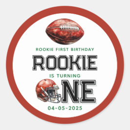 Pegatina Redonda Noche de fútbol de Nochevieja