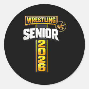Pegatina Redonda Noche de lucha libre senior 2026 fe cruz