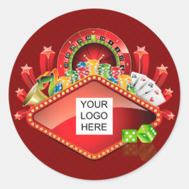 Pegatina Redonda Noche del Casino Club