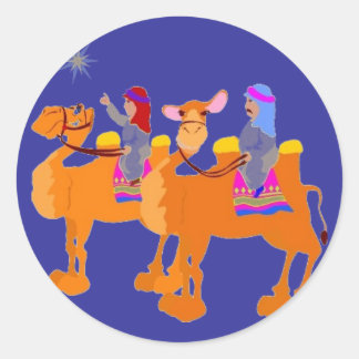 Pegatina Redonda noche estrellada