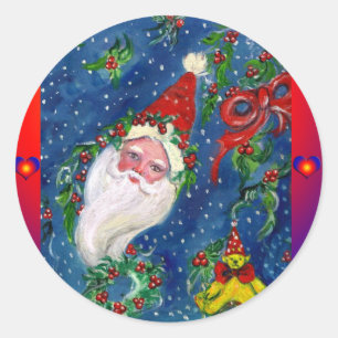Pegatina Redonda NOCHE navidad / SANTA CLAUS