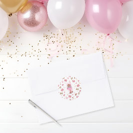 Pegatina Redonda Noche occidental rusa feliz cumpleaños Girona