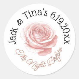 Pegatina Redonda Noche personalizada antes de los pegatinas