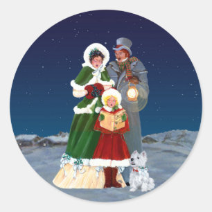 Pegatina Redonda Nochebuena
