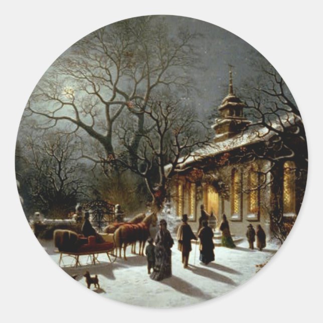 Pegatina Redonda Nochevieja (Anverso)