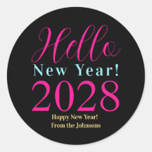 Nochevieja Feliz Año Nuevo Rosa negro caliente