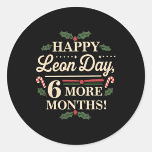 Pegatina Redonda Noel Ckwards Funny Navidades contaron el Día del L