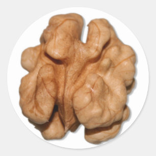 Pegatina Redonda Nogal