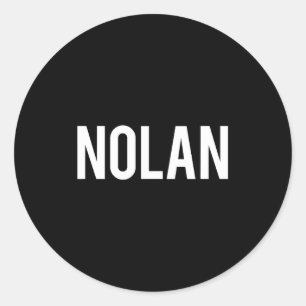 Pegatina Redonda Nolan - Camiseta de regalo para fan divertido nomb