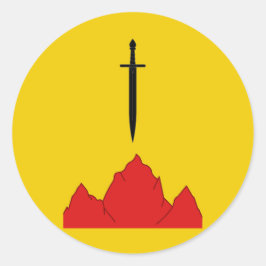 Pegatina Redonda Nombra de la población de Isenfir