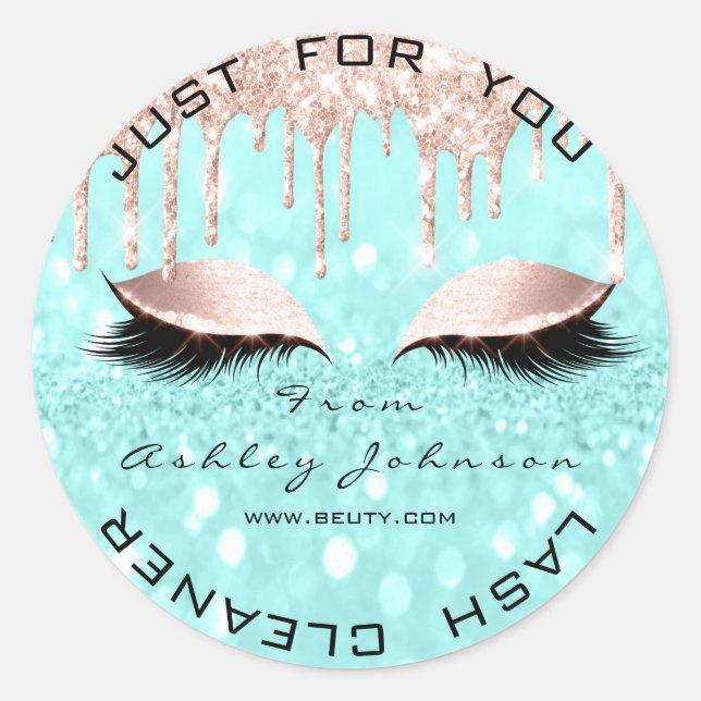 Pegatina Redonda Nombre Belleza Lshes Dris Limpiador de azotes de o (Anverso)