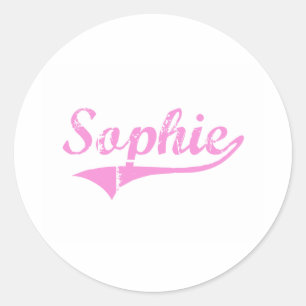 Pegatina Redonda Nombre clásico del estilo de Sophie