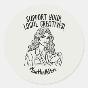 Pegatina Redonda Nombre comercial de personalizado Compatibilidad c