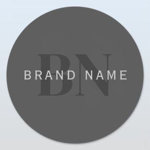 Pegatina Redonda Nombre comercial editable (o cualquier otro texto)