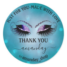 Nombre de agradecimiento Boutique Eyelash Shop Mar