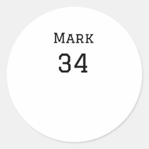 Pegatina Redonda nombre de equipo agregar nombre de jugador fecha d