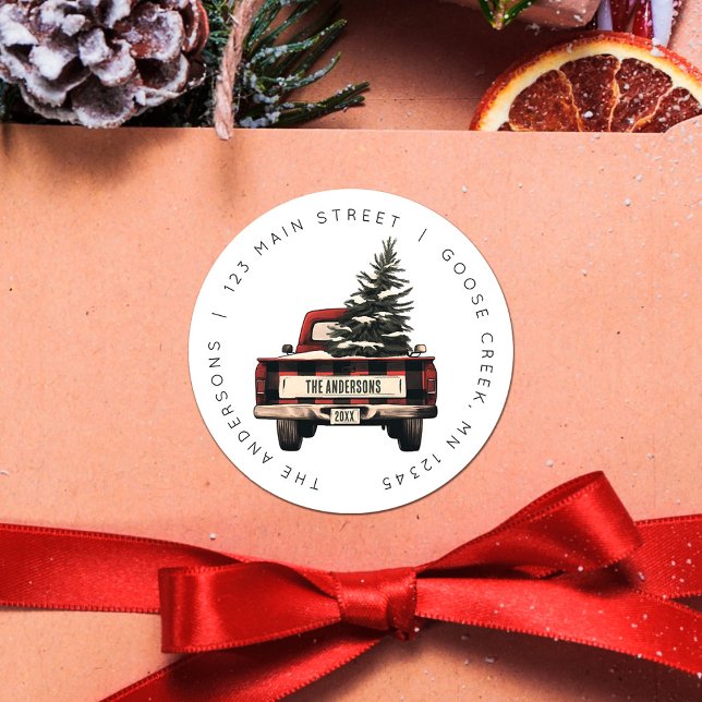 Pegatina Redonda Nombre de familia del Personalizado de camión de N (Subido por el creador)