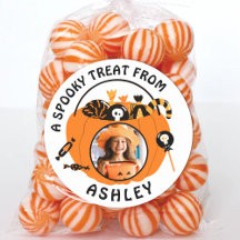Nombre de foto personalizada Halloween Caramelo Re