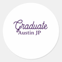 nombre de graduación morado simple minimalista ele
