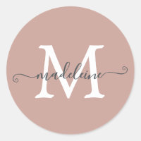 Nombre de guión personalizado Monograma Rosa con p