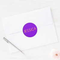 Nombre de Jessica en luces brillantes de neón