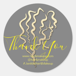 Pegatina Redonda Nombre de la compañía del logotipo Gracias Comprar