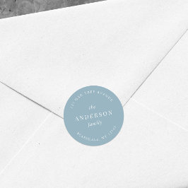 Pegatina Redonda Nombre de la familia de color modificable Direcció