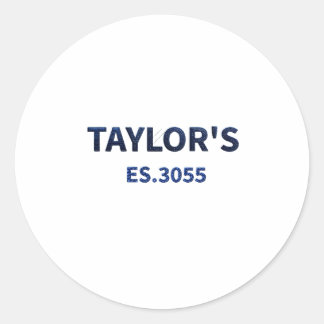 Pegatina Redonda Nombre de la familia Taylor - Personalizado "Est. 