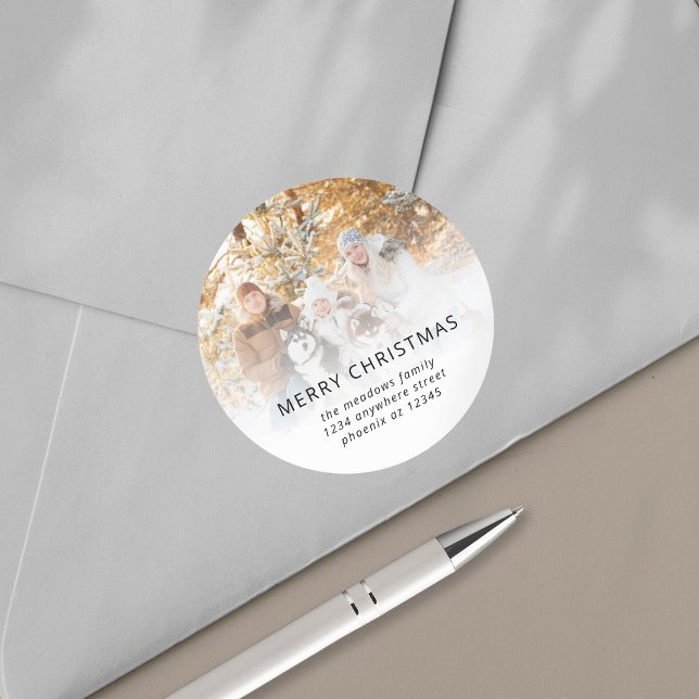 Pegatina Redonda Nombre de la foto Dirección de devolución Feliz Na (Subido por el creador)