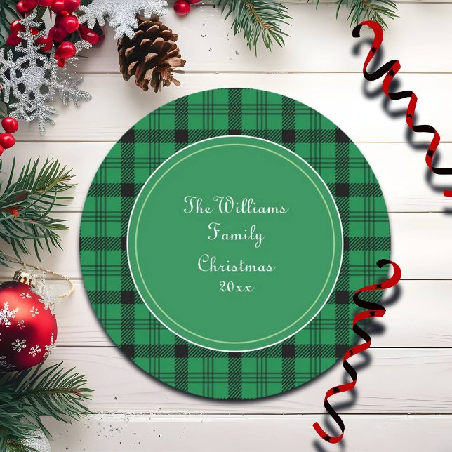 Pegatina Redonda Nombre de los plásticos acogedores verdes y negros (Subido por el creador)