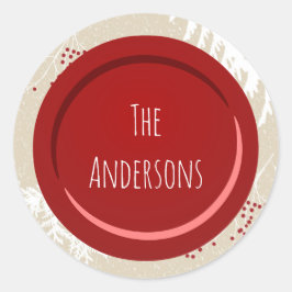 Pegatina Redonda Nombre de Navidades de Berry