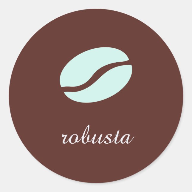 Pegatina Redonda Nombre de plantilla de la variedad de café (Anverso)
