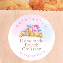 Nombre de producto de panadería de croissant flora