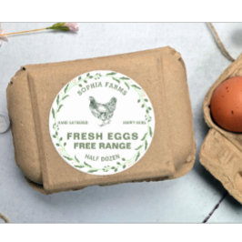 Pegatina Redonda Nombre de Propietario de Granja Personalizado Vint