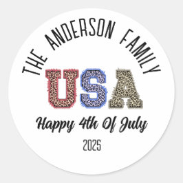 Pegatina Redonda Nombre de Reunión Personalizada de la Impresión de