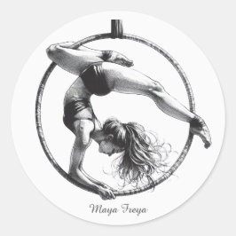 Pegatina Redonda Nombre del armazón aéreo de Lyra