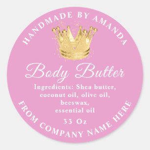 Pegatina Redonda Nombre del logotipo del personalizado Butter Butte