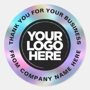 Pegatina Redonda Nombre del logotipo del Personalizado del Hologram