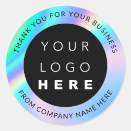 Pegatina Redonda Nombre del logotipo del personalizado Holograma We