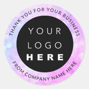 Pegatina Redonda Nombre del logotipo personalizado Holograma web Gr