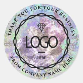 Pegatina Redonda Nombre del logotipo Web Gracias Nombre Casa de la 