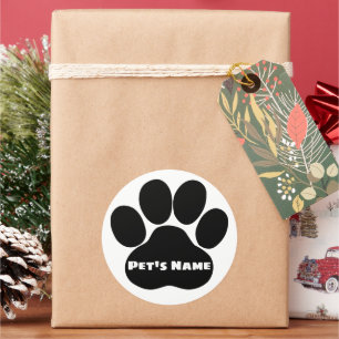 Pegatina Redonda Nombre del Mascota de impresión de personalizado P