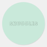 Nombre del personalizable "Snuggles" menta marina 